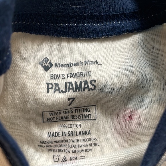 Boys  Member Mark Pajamas 2 pair size  7 - Picture 6 of 6